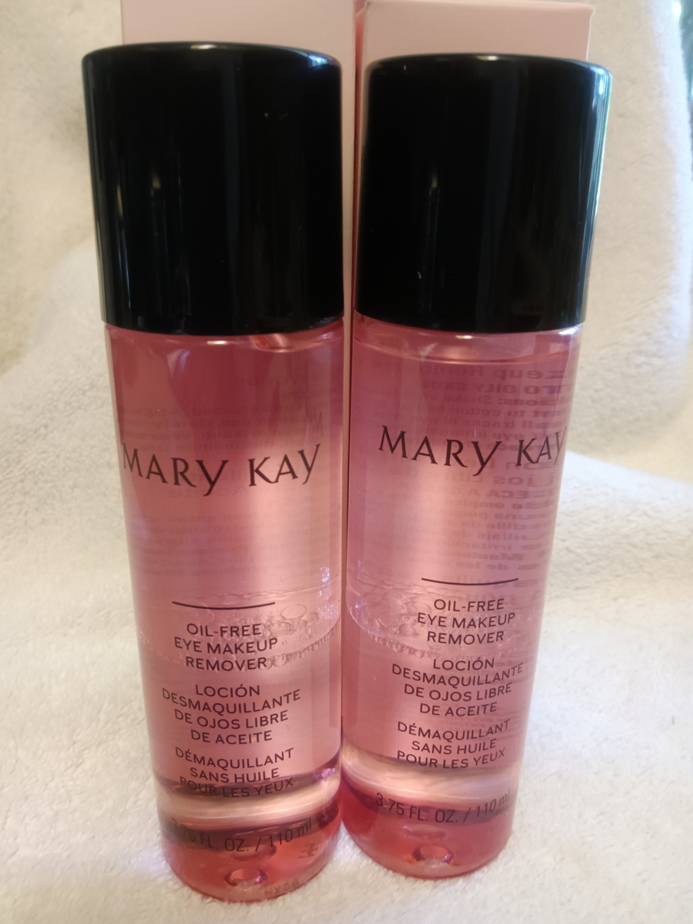 Mary Kay Oil-Free Eye Makeup Remover — Set Of 2 Pink Bottle